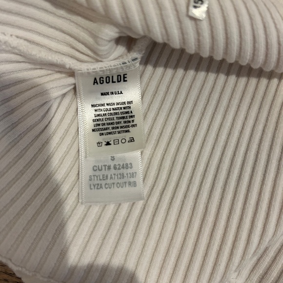 Agolde Keyhole Sweater Cream Small - Picture 4 of 6